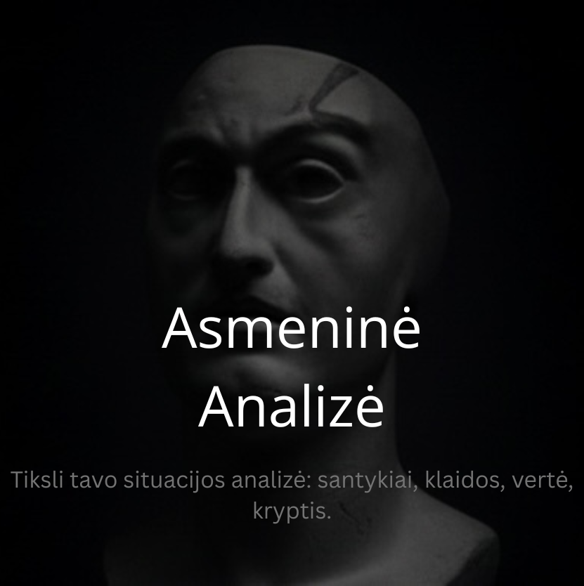 Perskaityk asmeninė analizė
